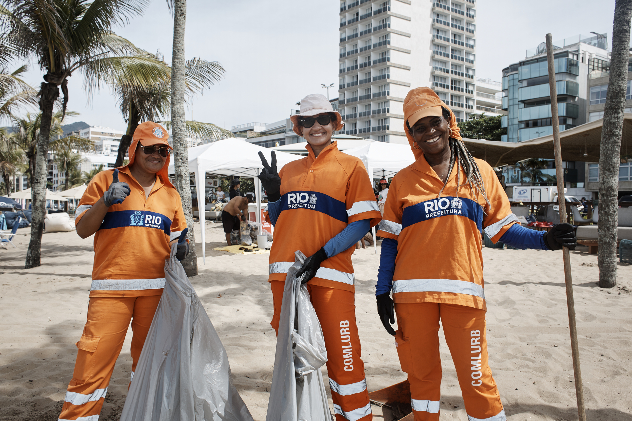 Comlurb recolheu 32 toneladas de lixo das praias da Zona Sul