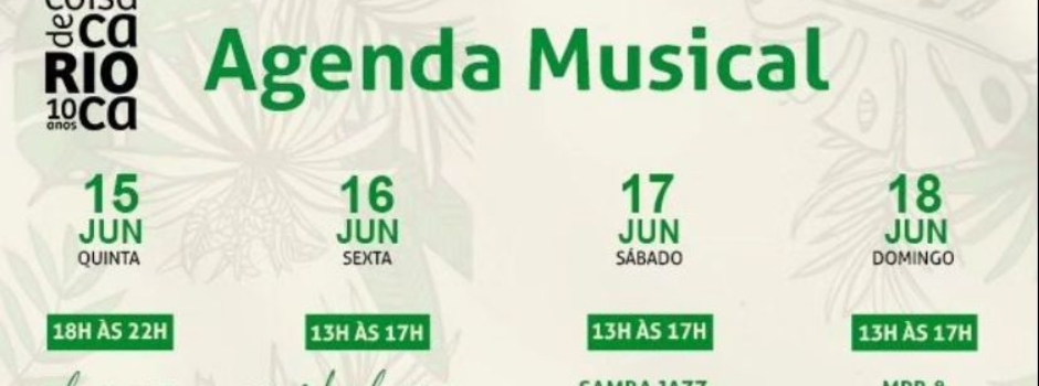 Programação do Final de Semana no Coisa de Carioca