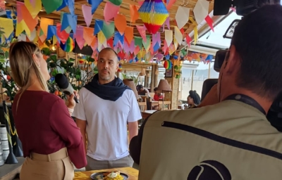 Record TV Rio Realiza gravação no quiosque ArrastaPé 