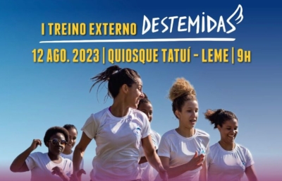 Treino externo Destemidas será realizado no quiosque Tatuí