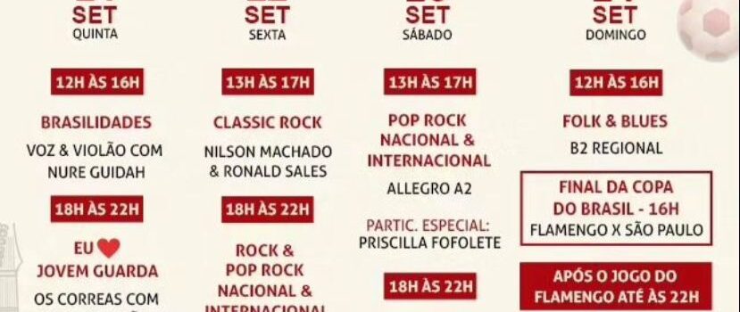 Música ao vivo todos os dias no Coisa de Carioca