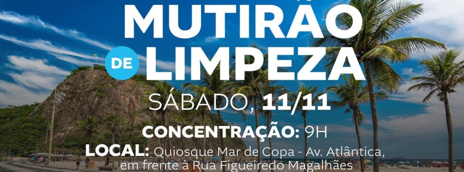 Copcabana recebe mutirão de limpeza do Praia Circular