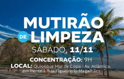 Copcabana recebe mutirão de limpeza do Praia Circular