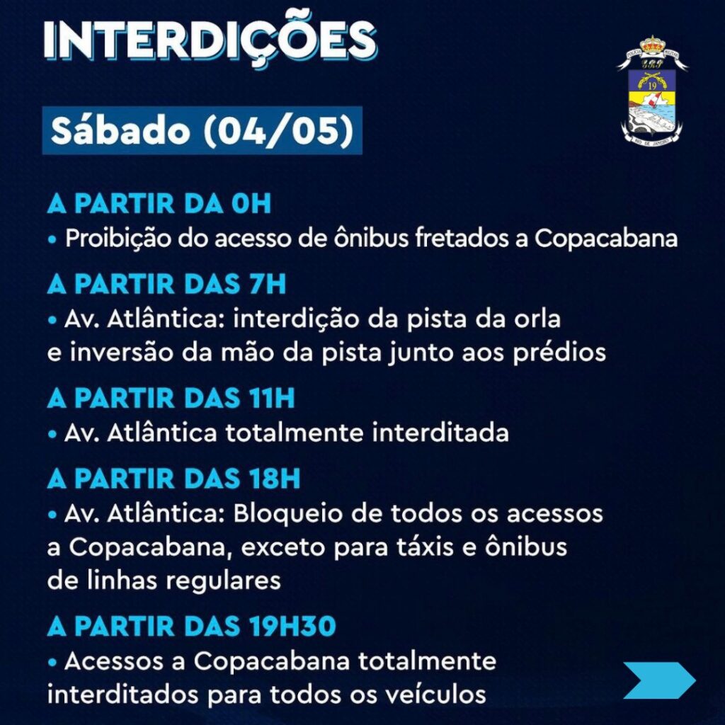 Confira as interdições da Prefeitura do Rio para o Show da Madonna