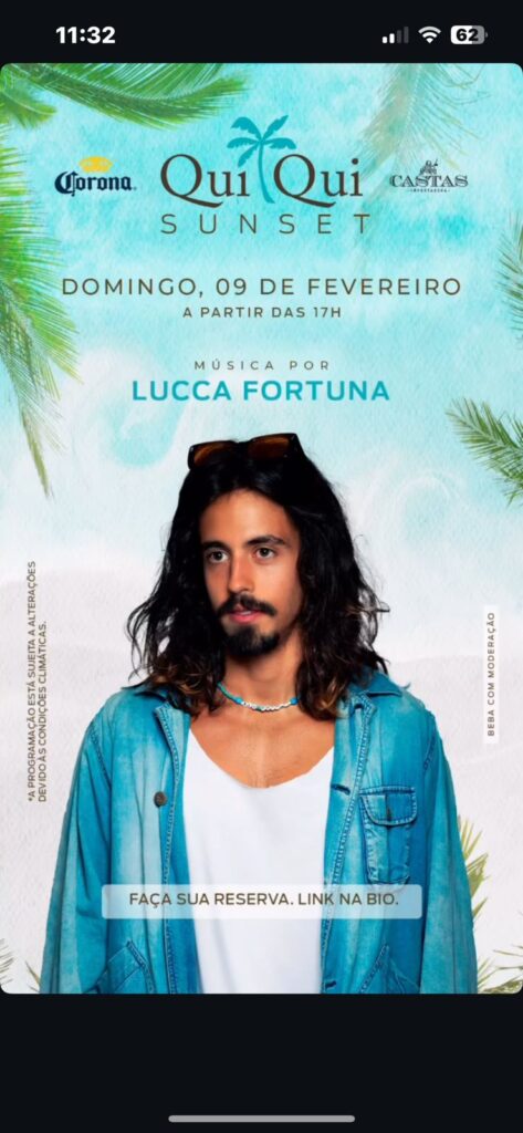 Qui Qui Sunset recebe Lucca Fortuna