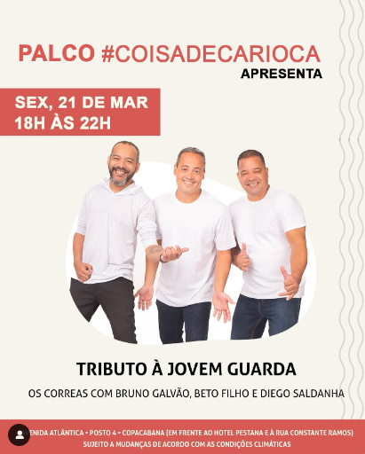 Palco #CoisaDeCarioca apresenta Tributo à Jovem Guarda