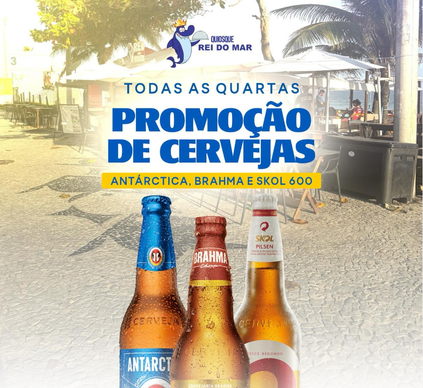Cerveja 600ml pela metade do preço? Só no Quartou do Rei do Mar