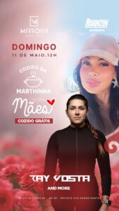 Domingo de Dia das Mães no Mirroah Deck Bar terá Cozido da Marthinha grátis e show de Ray Vosta