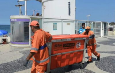 Copacabana mais limpa: Comlurb espalha laranjões pela praia 2