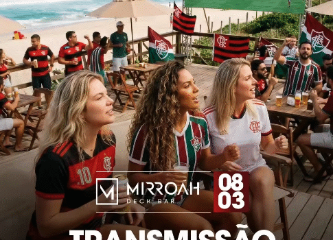 Transmissão Flamengo x Fluminense no Quiosque Mirroah