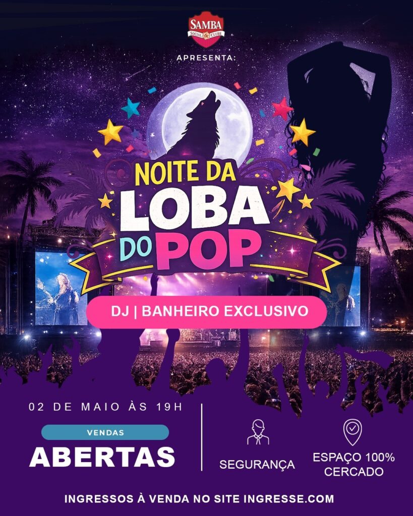 Noite da Loba do Pop (Shakira) - Quiosque Samba Social Clube