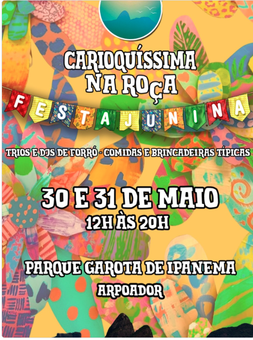 Carioquíssima na Roça no Parque Garota de Ipanema