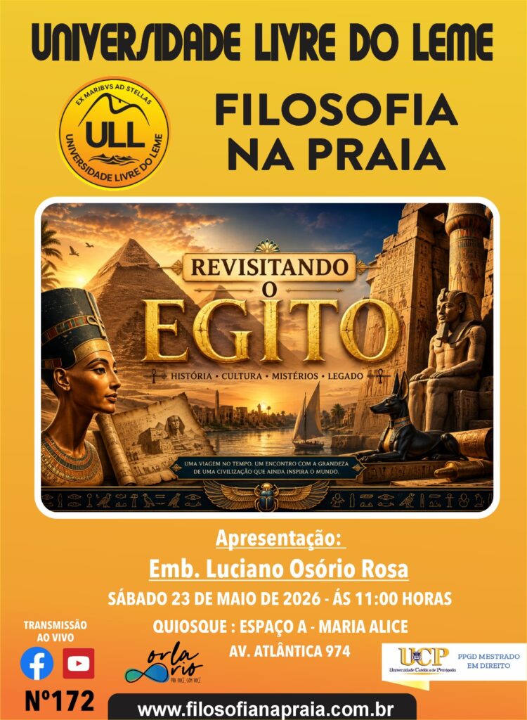 Filosofia na Praia: Revisitando o Egito no quiosque Espaço A | 9h
