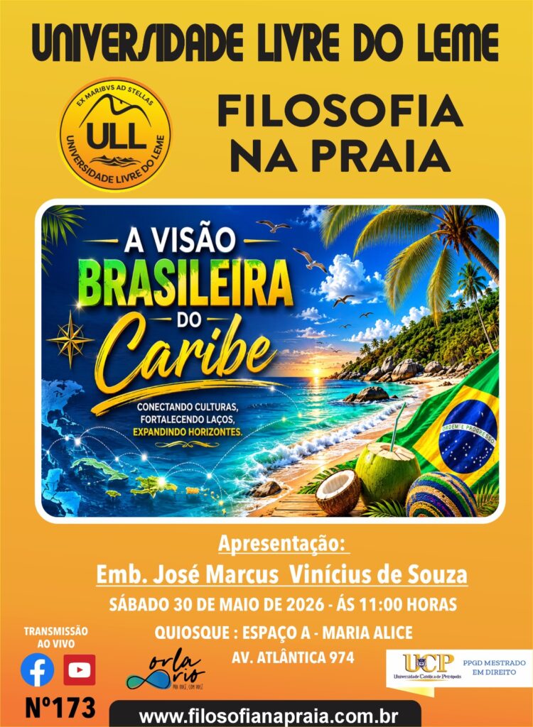 Quiosque Espaço A: Filosofia na Praia Debate a Visão Brasileira do Caribe | 9h
